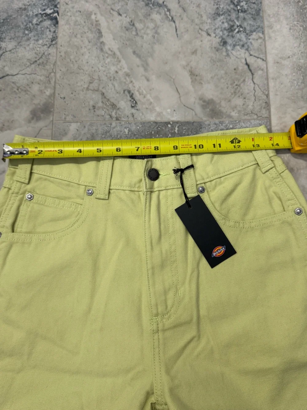 Dickies High-Waist Women's Shorts in Pale Green - Picture 5 of 8